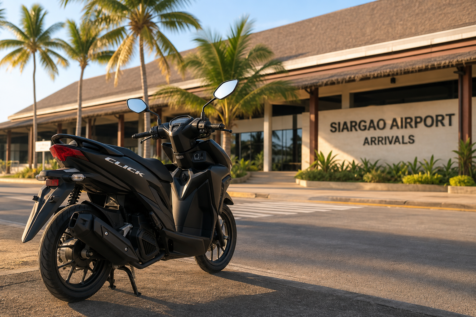 Honda Click scooter rental pickup at Siargao Sayak Airport IAO β scooter rental Siargao Palm Riders Honda Click scooter rental pickup at Siargao Sayak Airport IAO β scooter rental Siargao Palm Riders